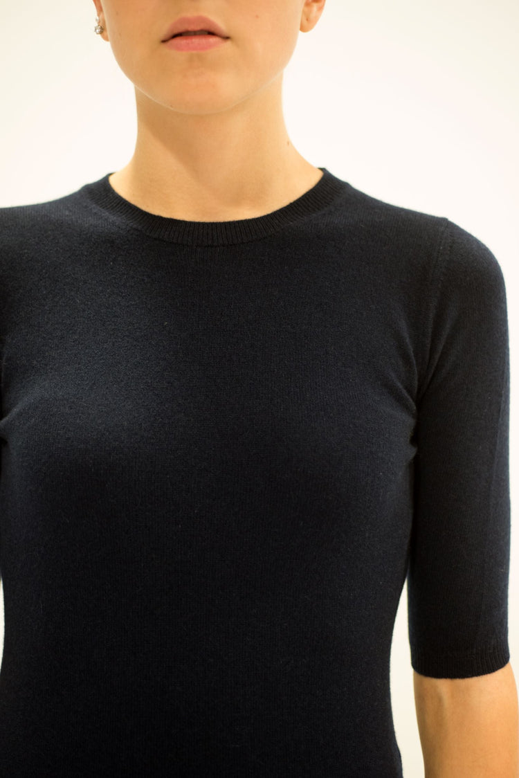 LA ROSE maglia 3/4 cashmere grigio chiaro