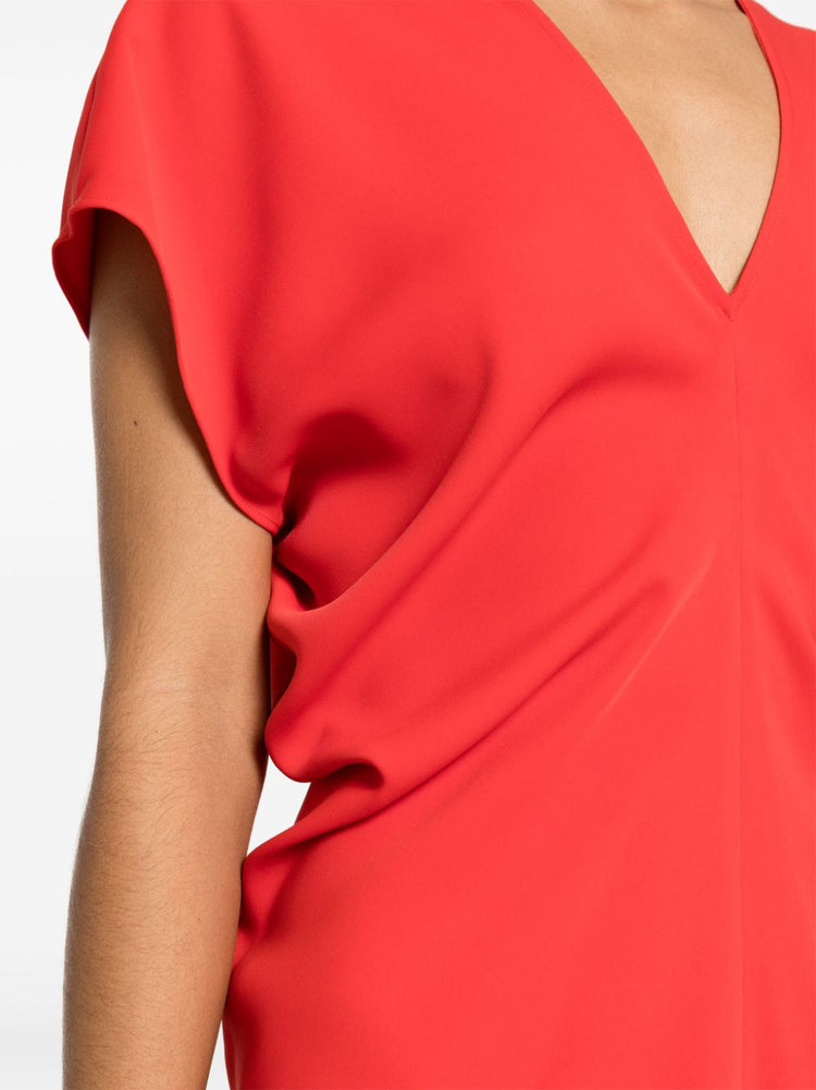 draped cady maxi dress