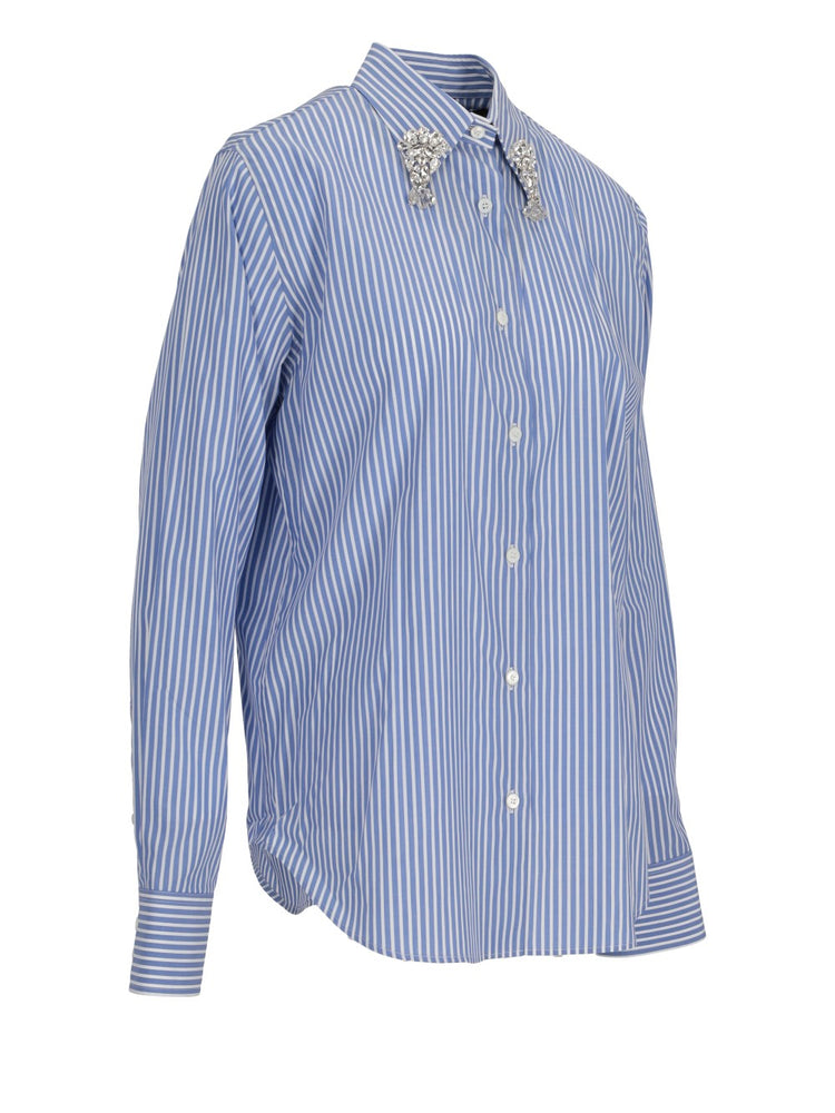 embroidered stripe shirt