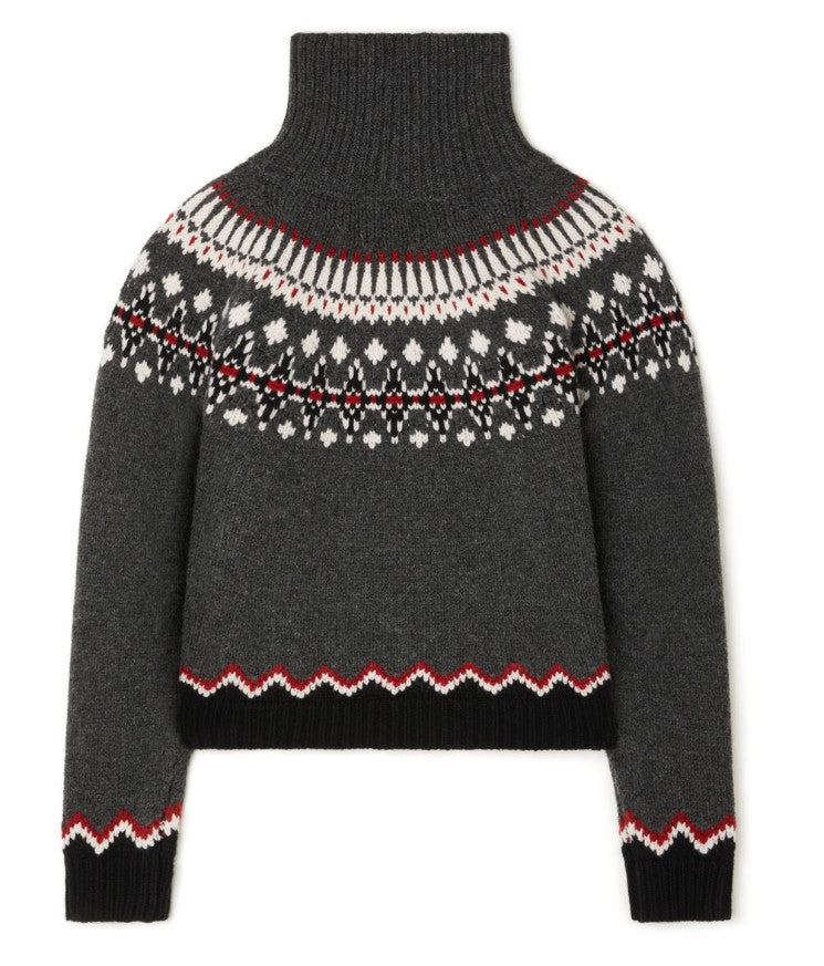 SWEET WINTER TURTLENECK CAMEL/MULTICOLOR