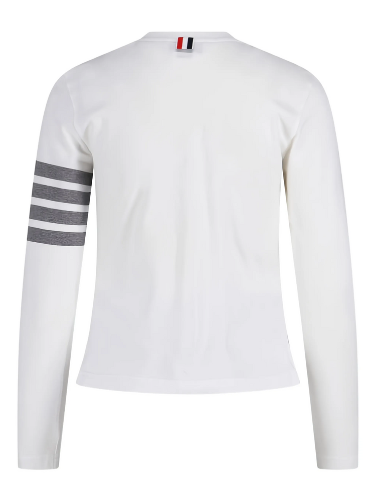 LONG SLEEVE TEE W/ ENGINEERED 4 BAR IN SUSTAINABLE JERSEY