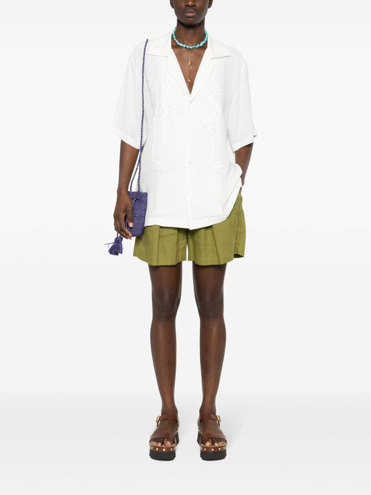 palm-tree embellished shirt