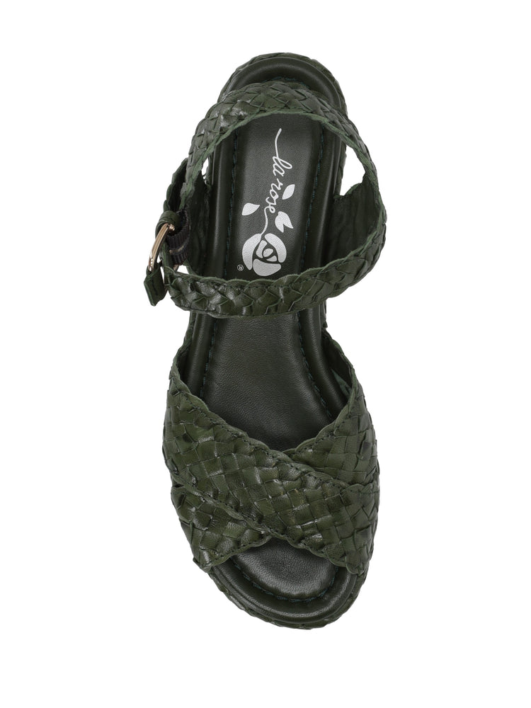 sandalo intreccio zeppa