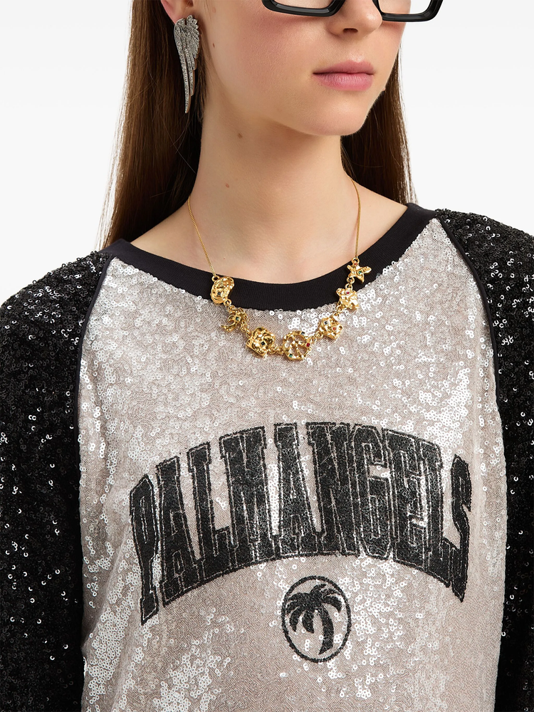 College Palm sequin mini dress