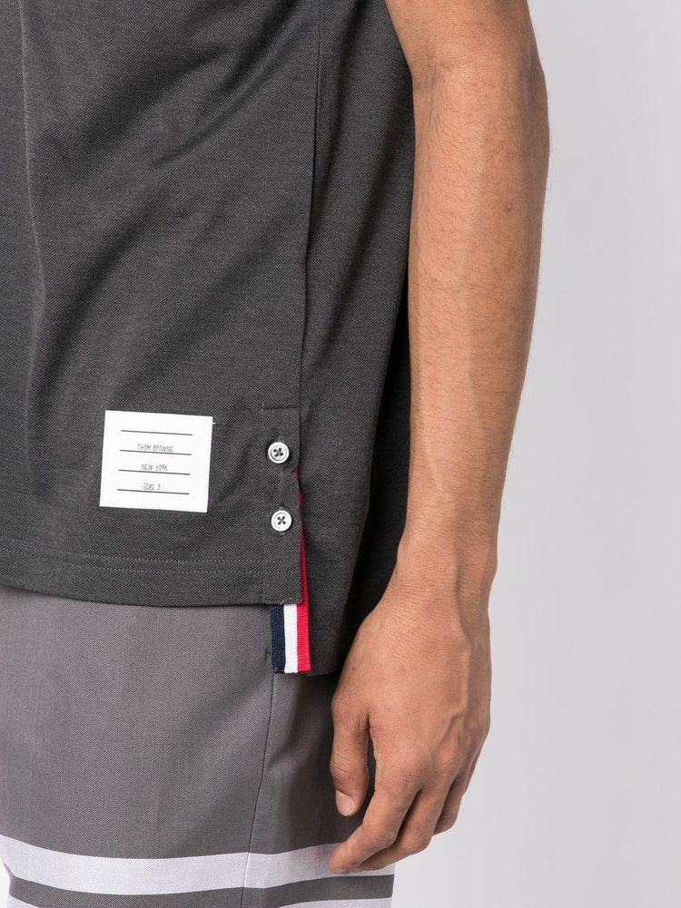 THOM BROWNE Rwb Pocket Trim Piqué Polo