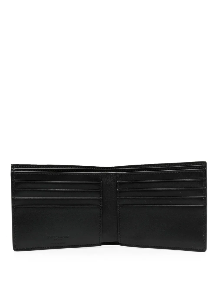 East/West grained leather wallet