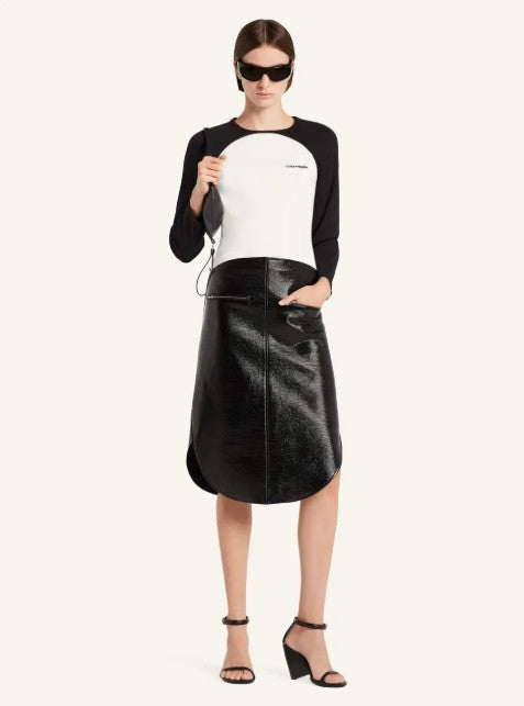 T-SHIRT CIRCLE CONTRAST LS