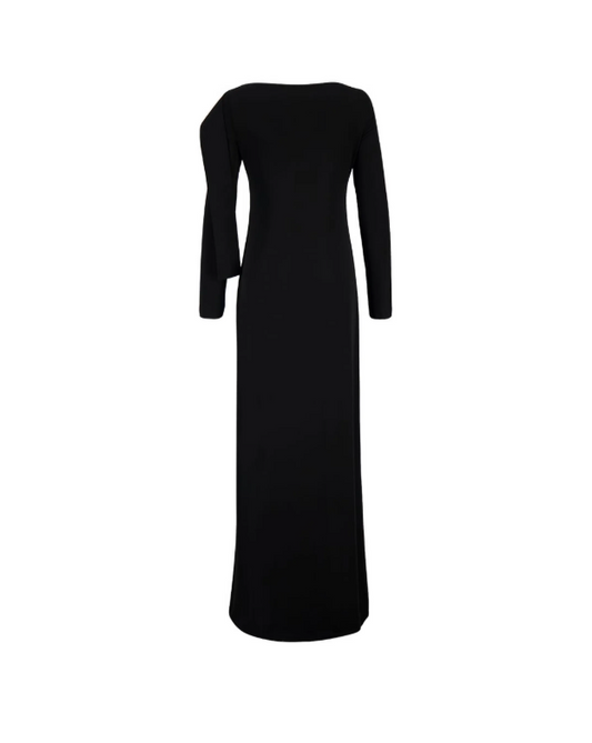 LONG DRESS BUCKLE CREPE JERSEY