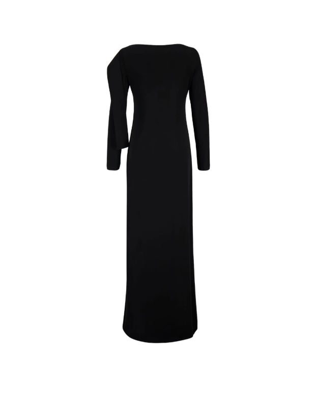 LONG DRESS BUCKLE CREPE JERSEY