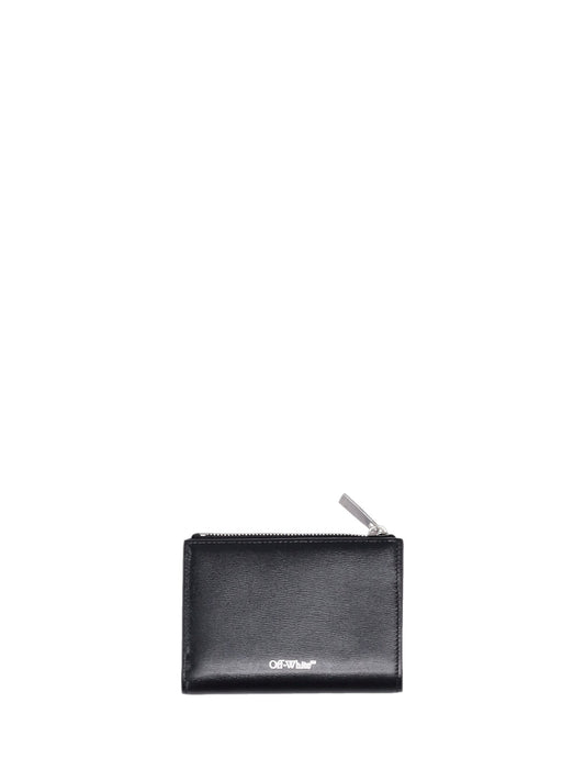 JITNEY ZIPPED BIFOLD QUOTE BLACK - WHITE