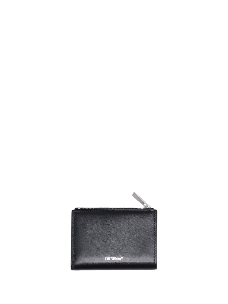 JITNEY ZIPPED BIFOLD QUOTE BLACK - WHITE