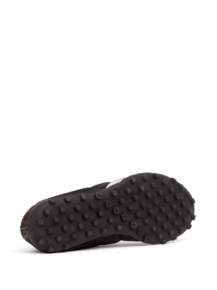 leather lace-up trainers