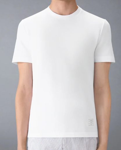 SHORT SLEEVE TEE W/ ENGINEERED 4 BAR STRIPE IN CLASSIC PIQUE