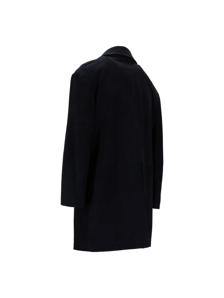 LA ROSE giacca camoscio spacco dietro