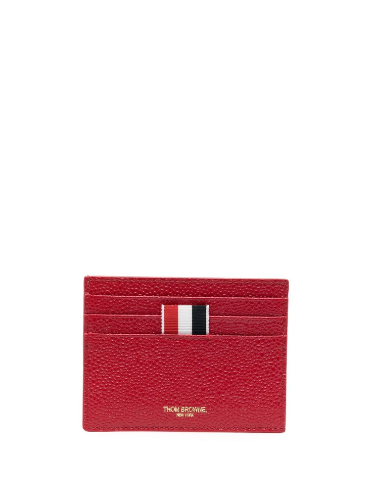 CARD HOLDER W/NOTE COMPARTMENT IN PEBBLE GRAIN LEATHER