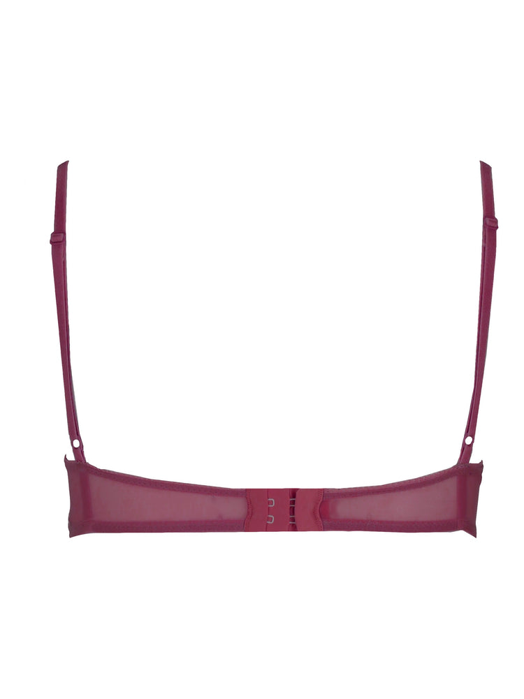 LAURA URBINATI tulle bra vinaccia