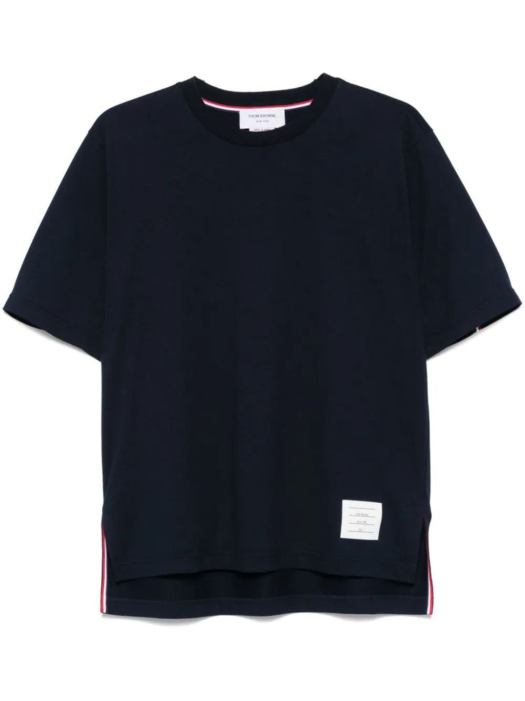 OVERSIZED SHORT SLEEVE TEE W/ RWB KNIT TRIM IN MEDIUM WEIGHT JERSEY