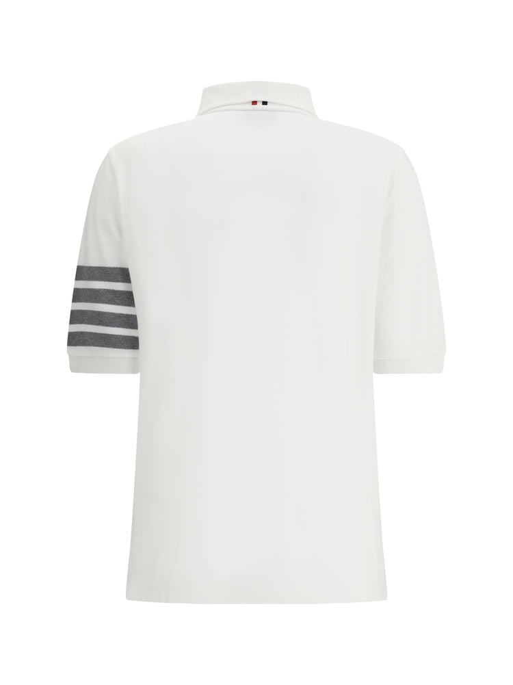 4-Bar short sleeved polo top