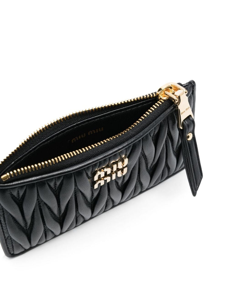 matelassé leather wallet