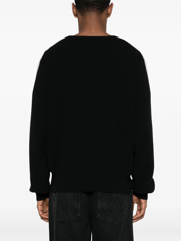 monogram-embroidered crew-neck jumper