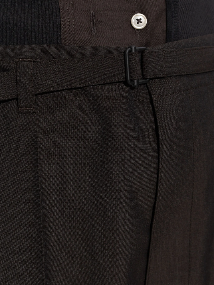 belted tailored trousers