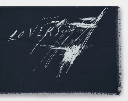 VESTA SQUARE SCARF WITH "ROCKER" PRINT (140X140 CM