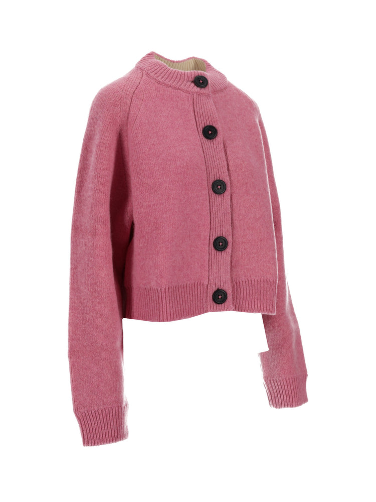 CREW NECK CARDIGAN