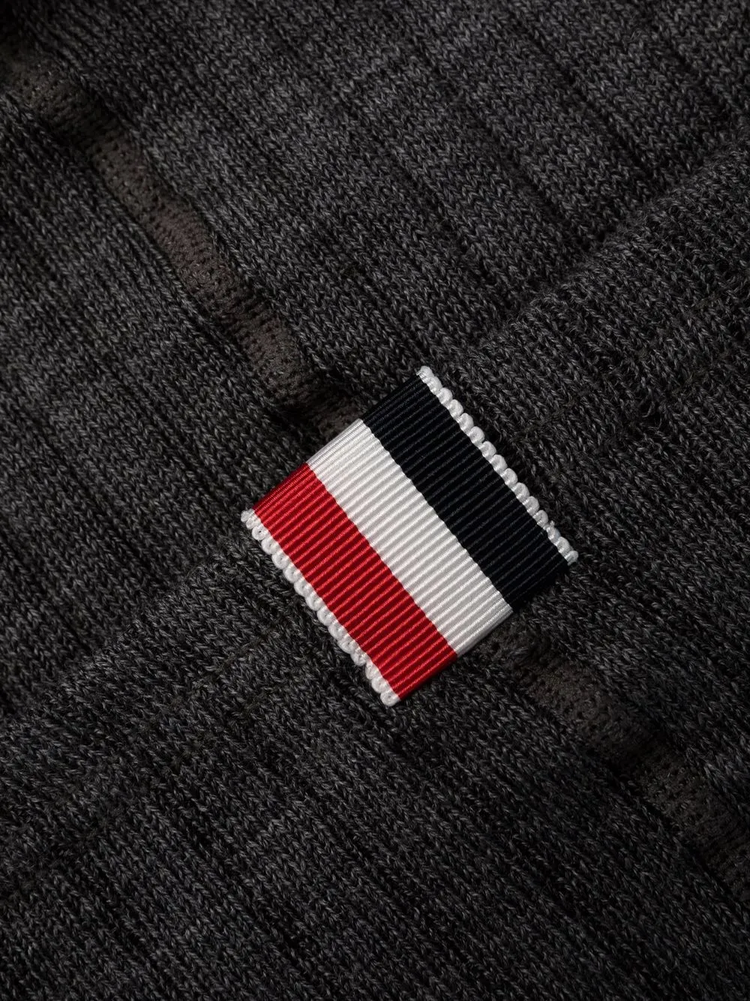 OPAQUE RIB TIGHTS W/ 4 BAR IN FINE MERINO WOOL