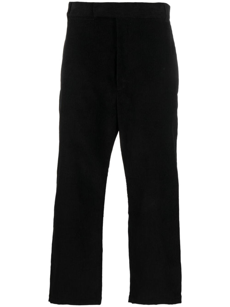 mid-rise straight-leg trousers
