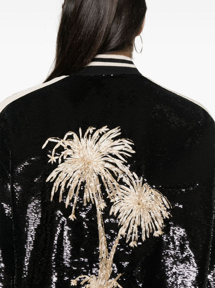 sequinned bomber jacket