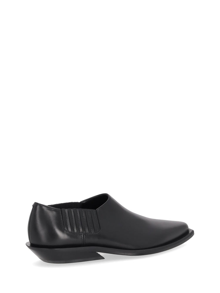 ADEN POINTY MICRO HEEL CUT COWBOY PLAIN SHINY CALF