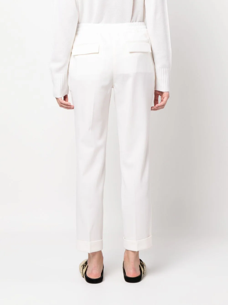 PAROSH drawstring straight-leg trousers