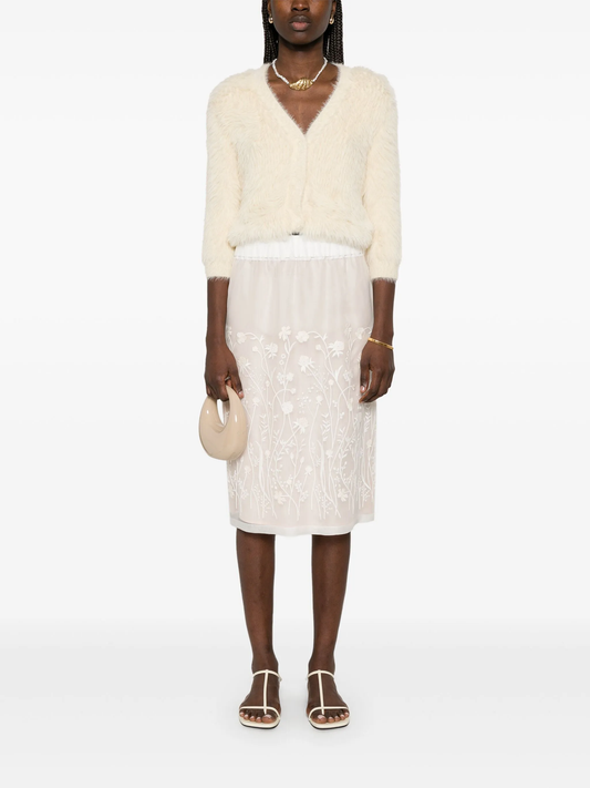 Sorgente embroided tulle skirt