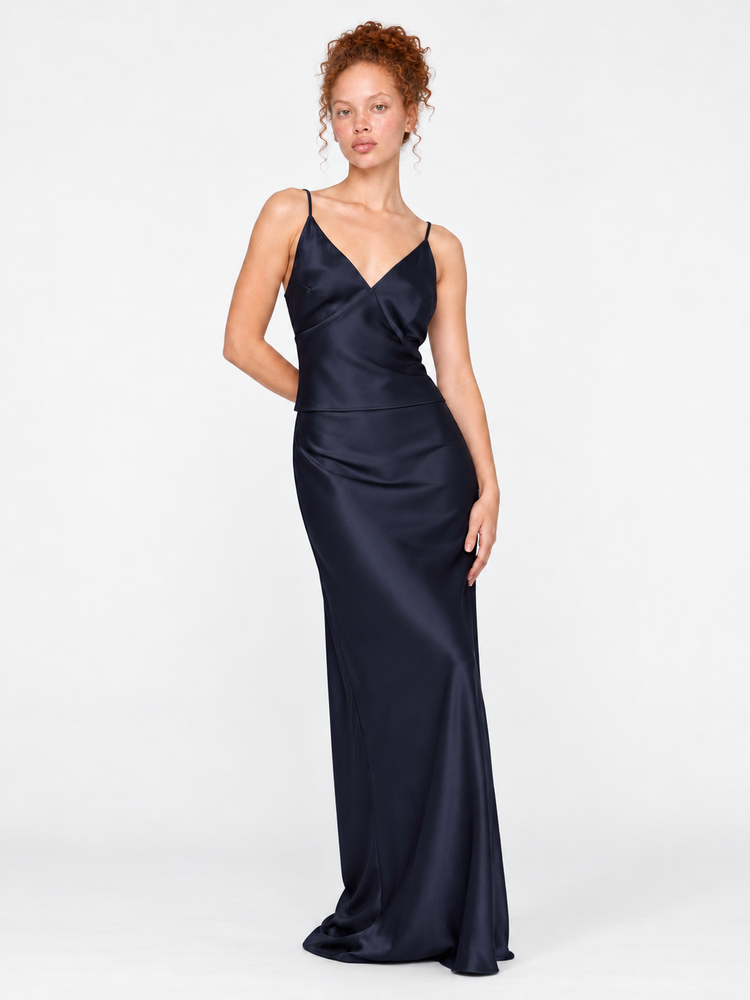 BAR MAXI SKIRT - NAVY