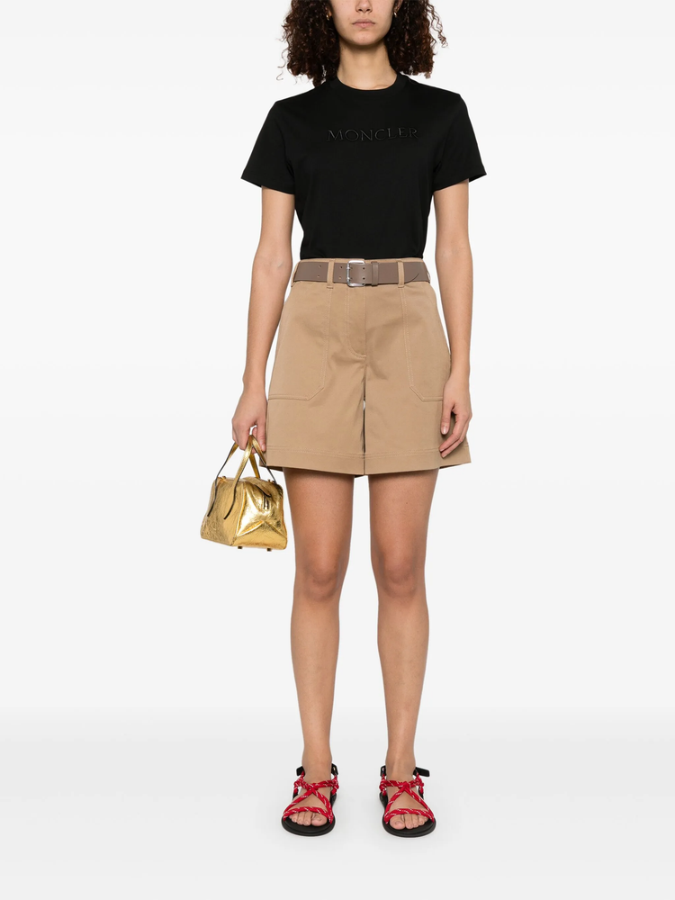 logo-embroidered cotton T-shirt