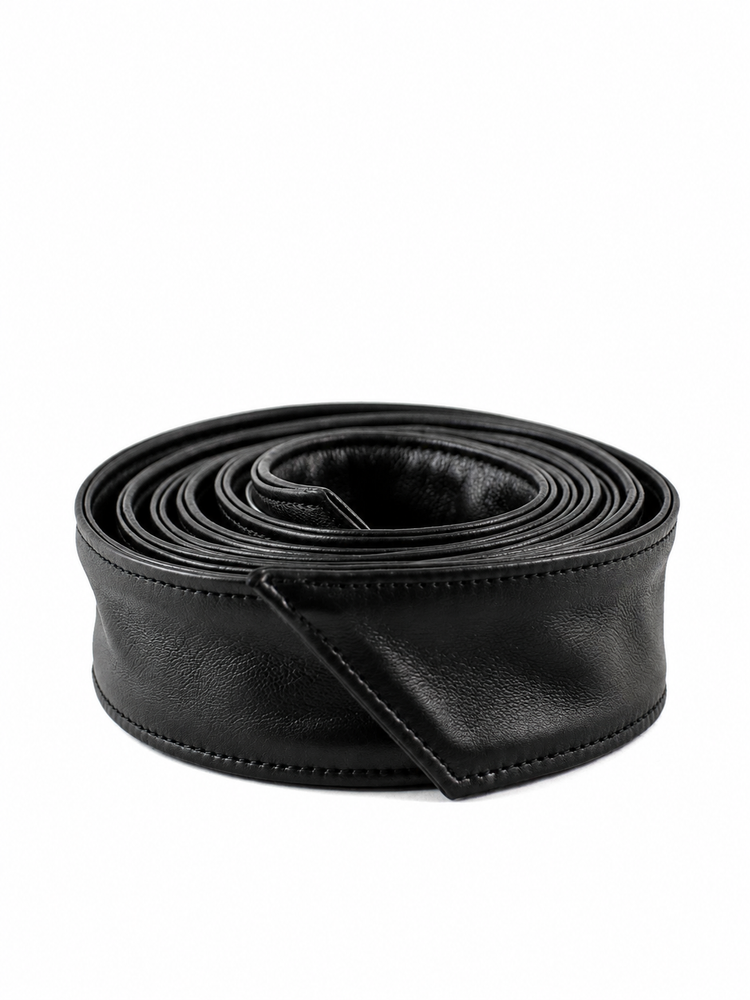 LA ROSE leather belt black