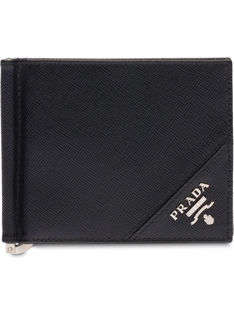 Saffiano leather bi-fold wallet