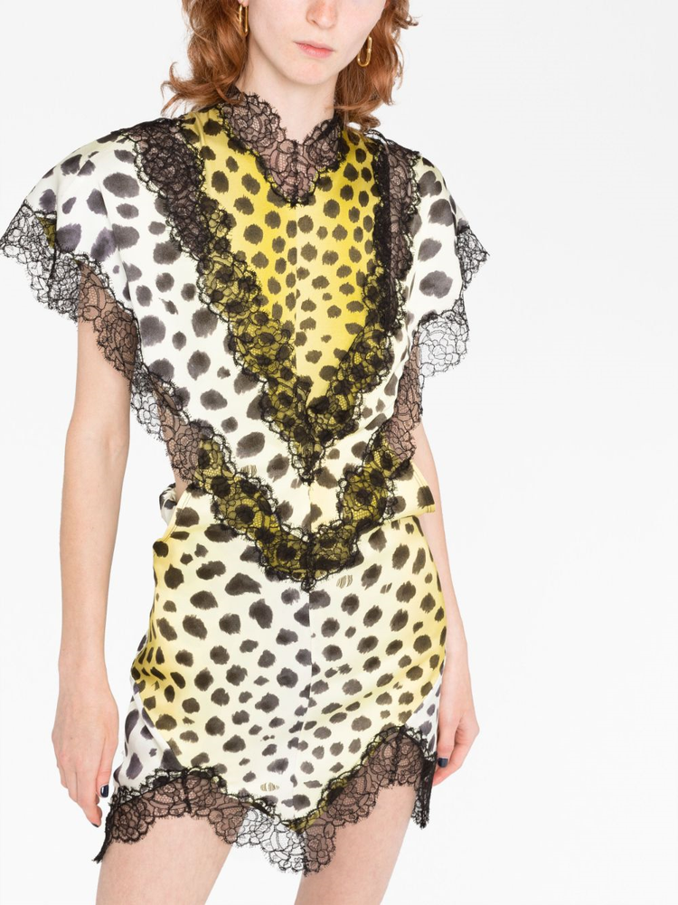 Jace lace-trim minidress