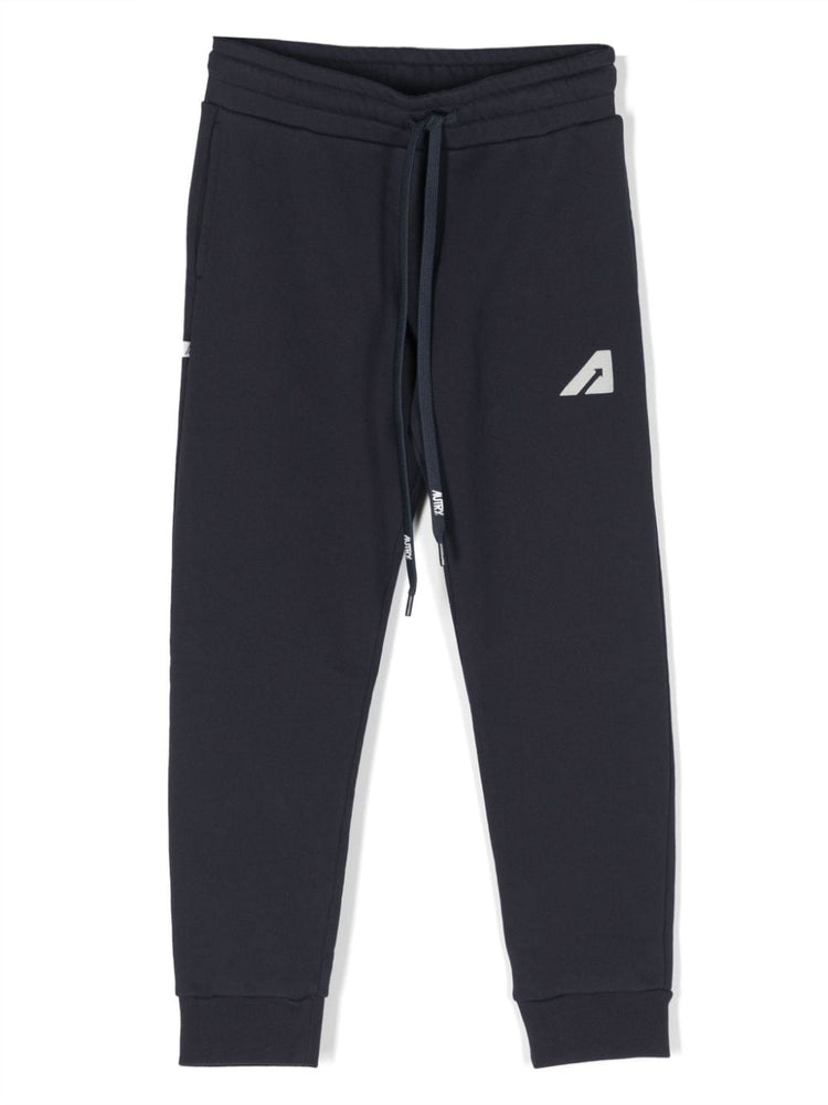 logo-embroidered cotton track pants