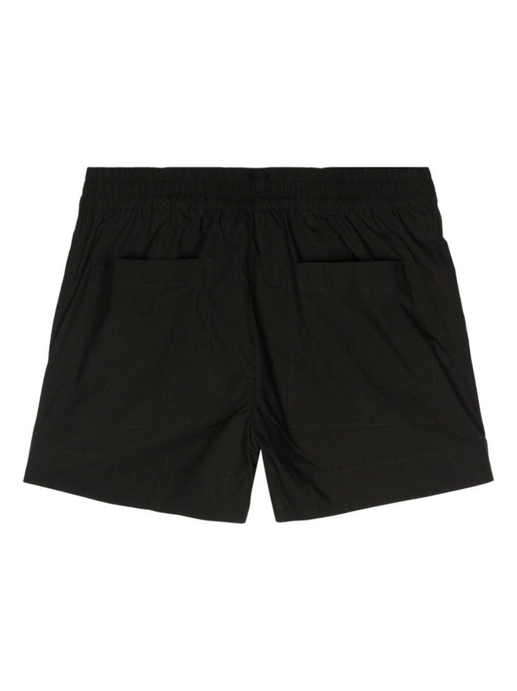 elasticated-waist cotton shorts