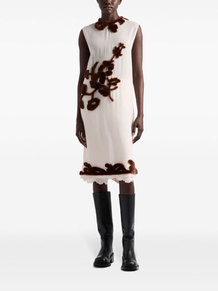 Embroidered georgette dress