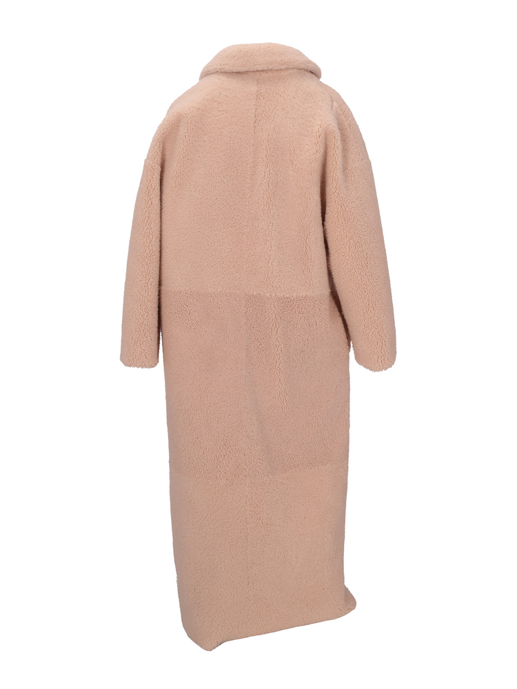 cappotto montone lungo reversibile