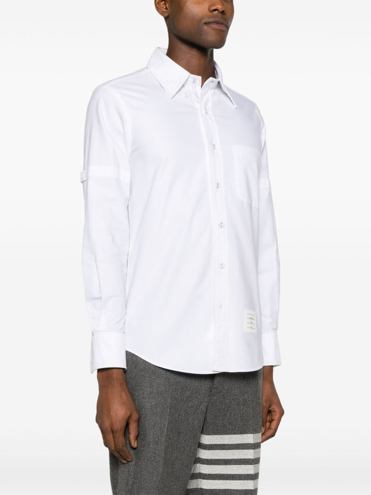 armband-embellished cotton shirt
