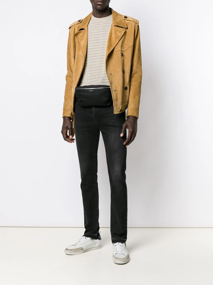 logo-lettering belt bag