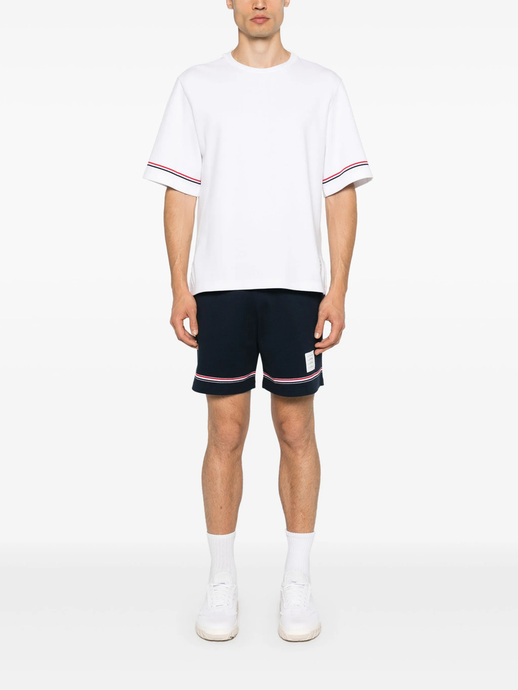 RWB-stripe cotton T-shirt