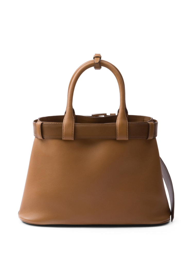 medium belted leather handbag