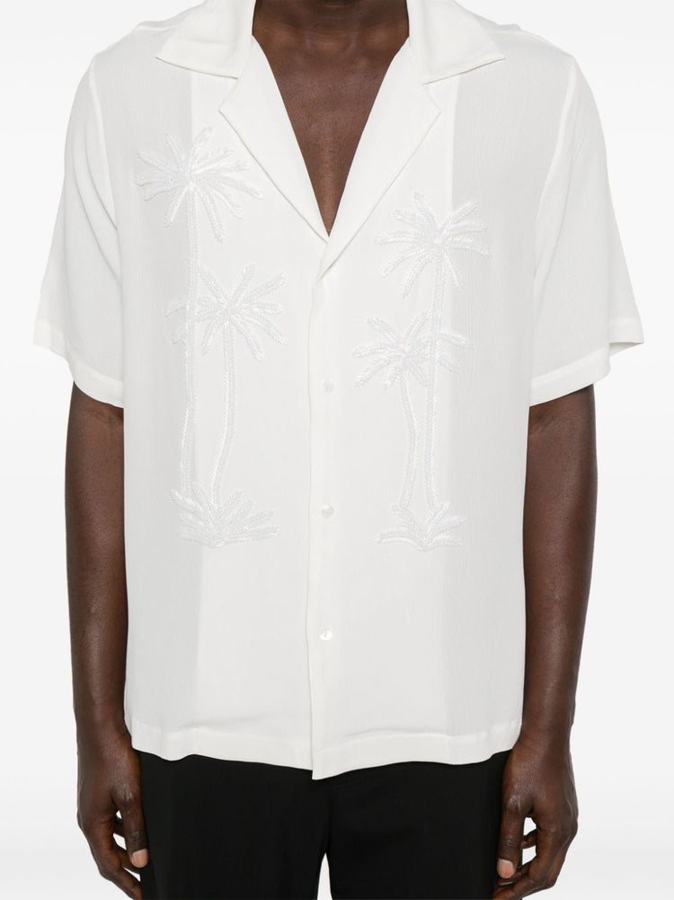 palm-tree embellished shirt