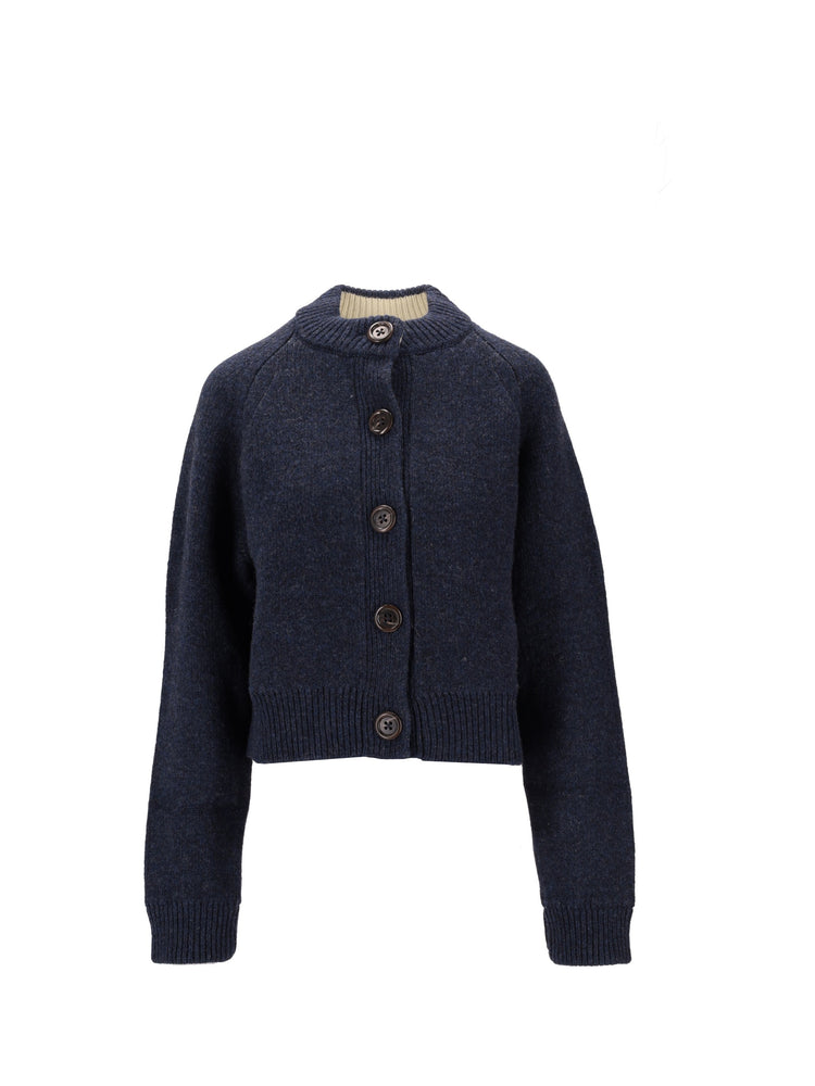 CREW NECK CARDIGAN