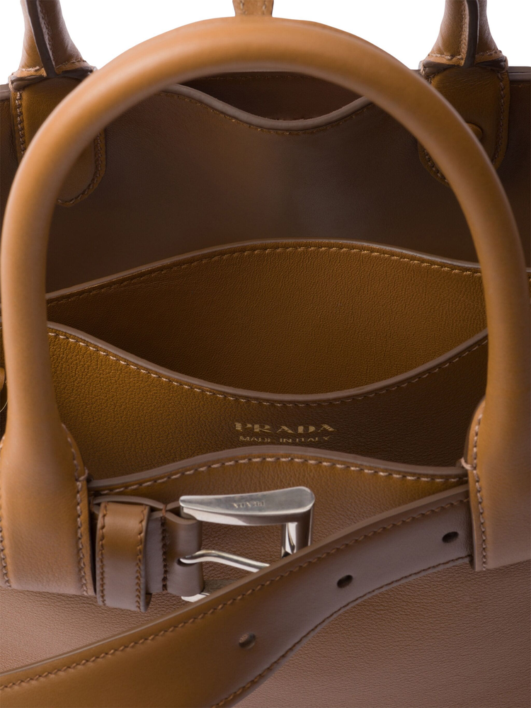 medium belted leather handbag
