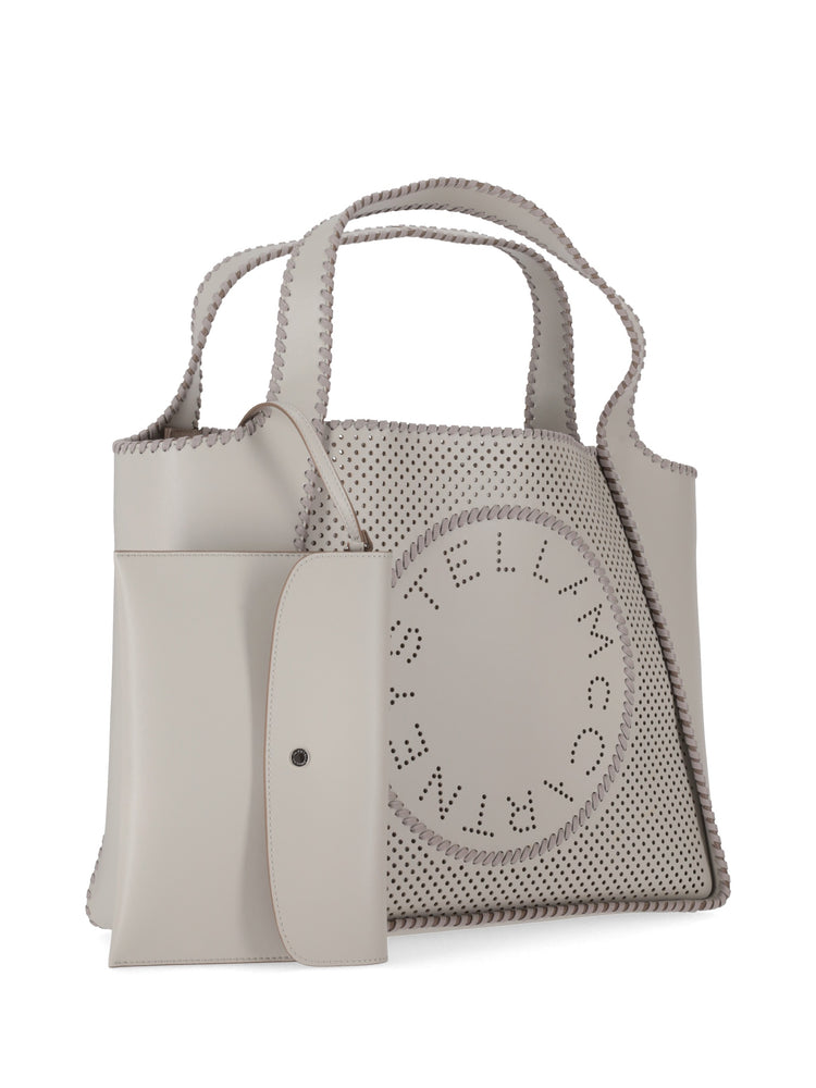 logo-perforated tote bag